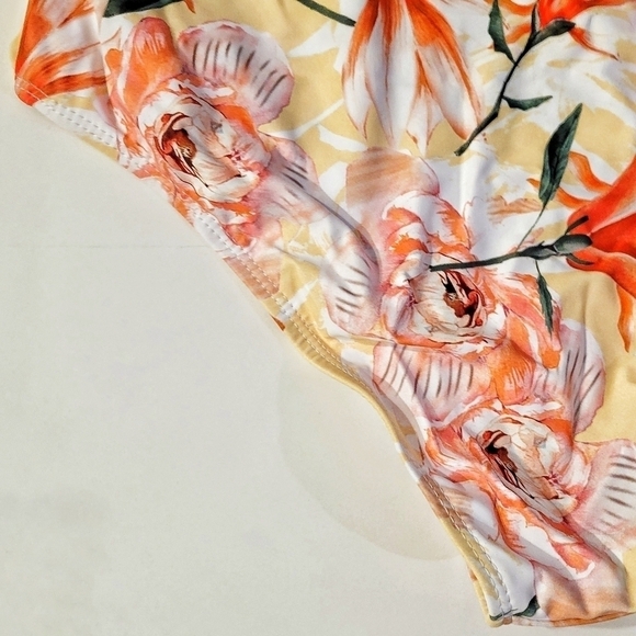 Floral & Eyelet Lace One Piece Swimsuit - Picture 9 of 13